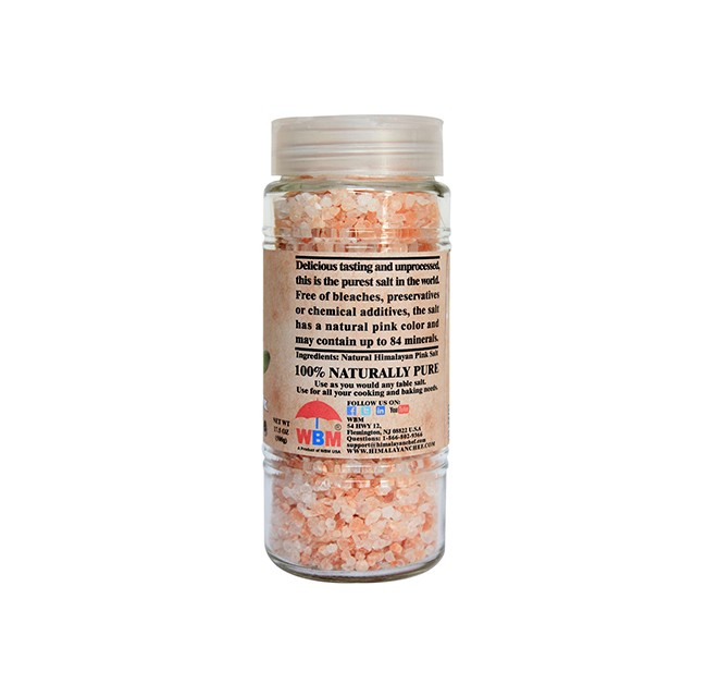Glass Jar Himalayan Pink Sea Salt - Coarse (17.5 oz)